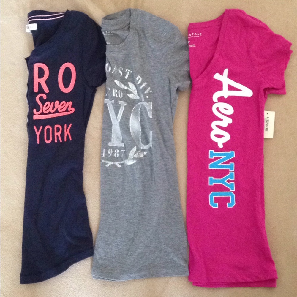 3 Aeropostale size small shirts